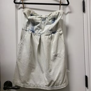 Free People Strapless Denim Mini Dress